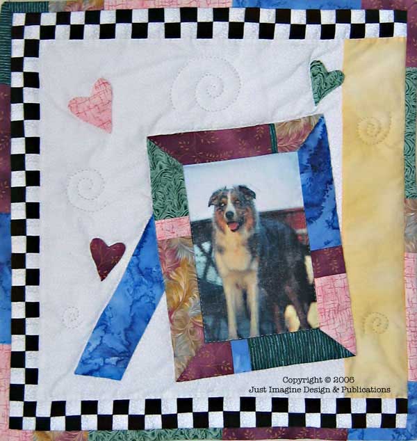 jazzy border photo frame close up