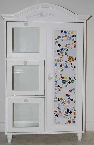 mosaic tile cabinet